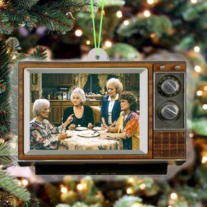 The Golden Girls Show TV Set Retro Christmas Tree Holiday Ornament
